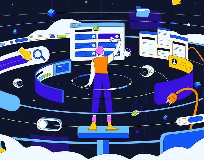 Mobile app & website development illustration