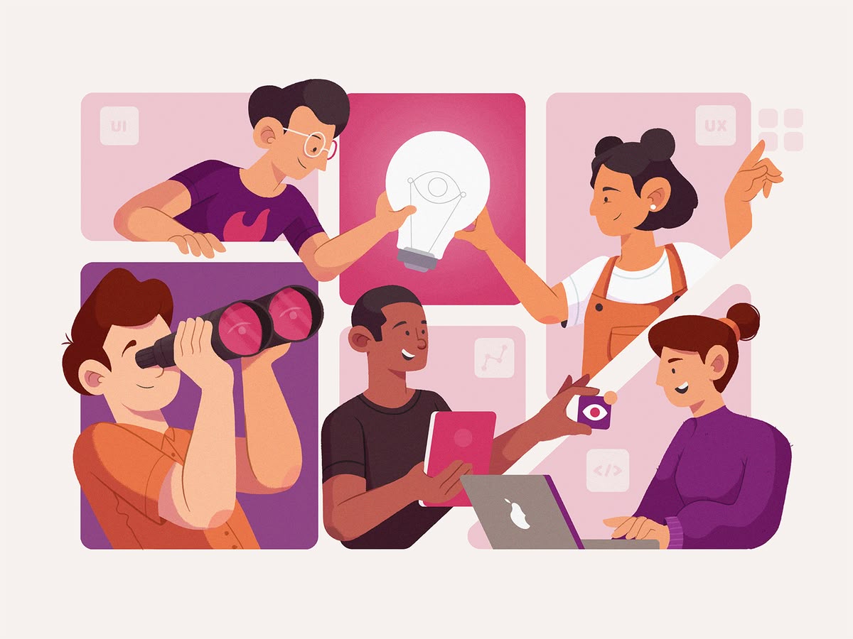 Mobile app & website development illustration