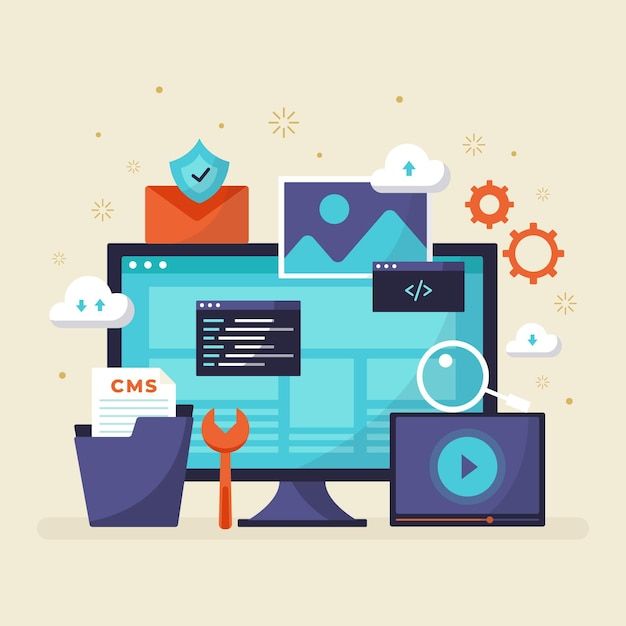 Mobile app & website development illustration