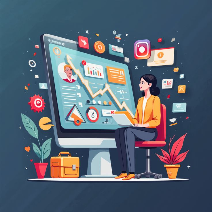 Mobile app & website development illustration